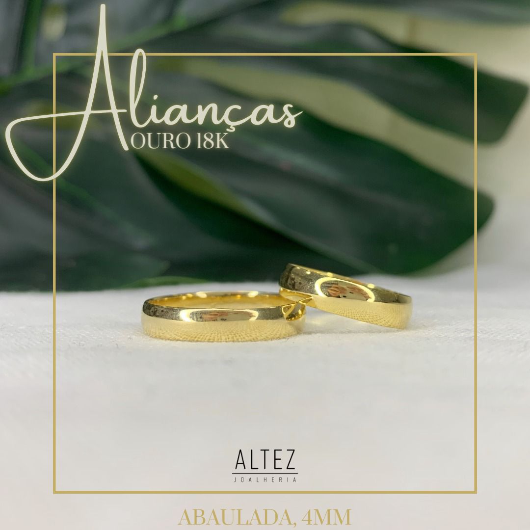 Aliança abaulada ouro 18k (750)