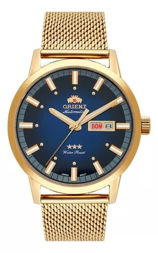 Relógio Orient Automático Dourado Pulseira esteira