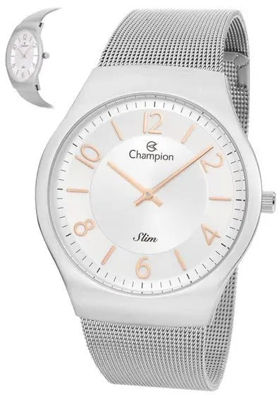 Relógio Champion Slim Prata
