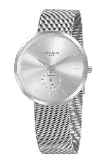 Relógio Seculus Analógico Slim Prata