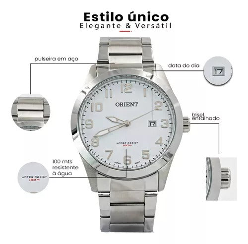 Relógio Orient Analógico Prata