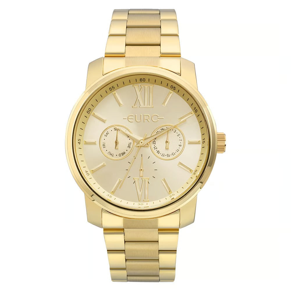 Relógio Euro Analógico Dourado
