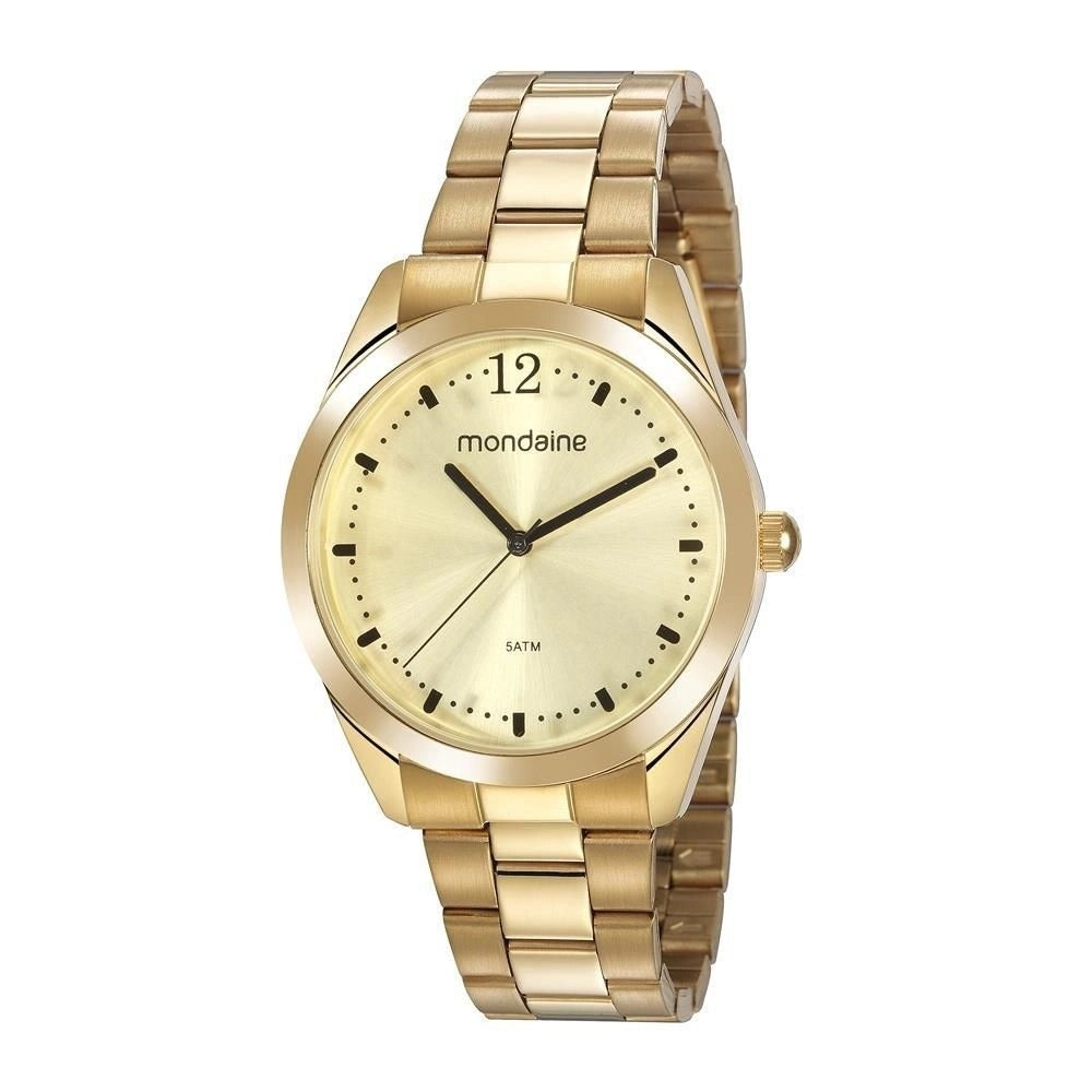 Relógio Mondaine Analógico Dourado