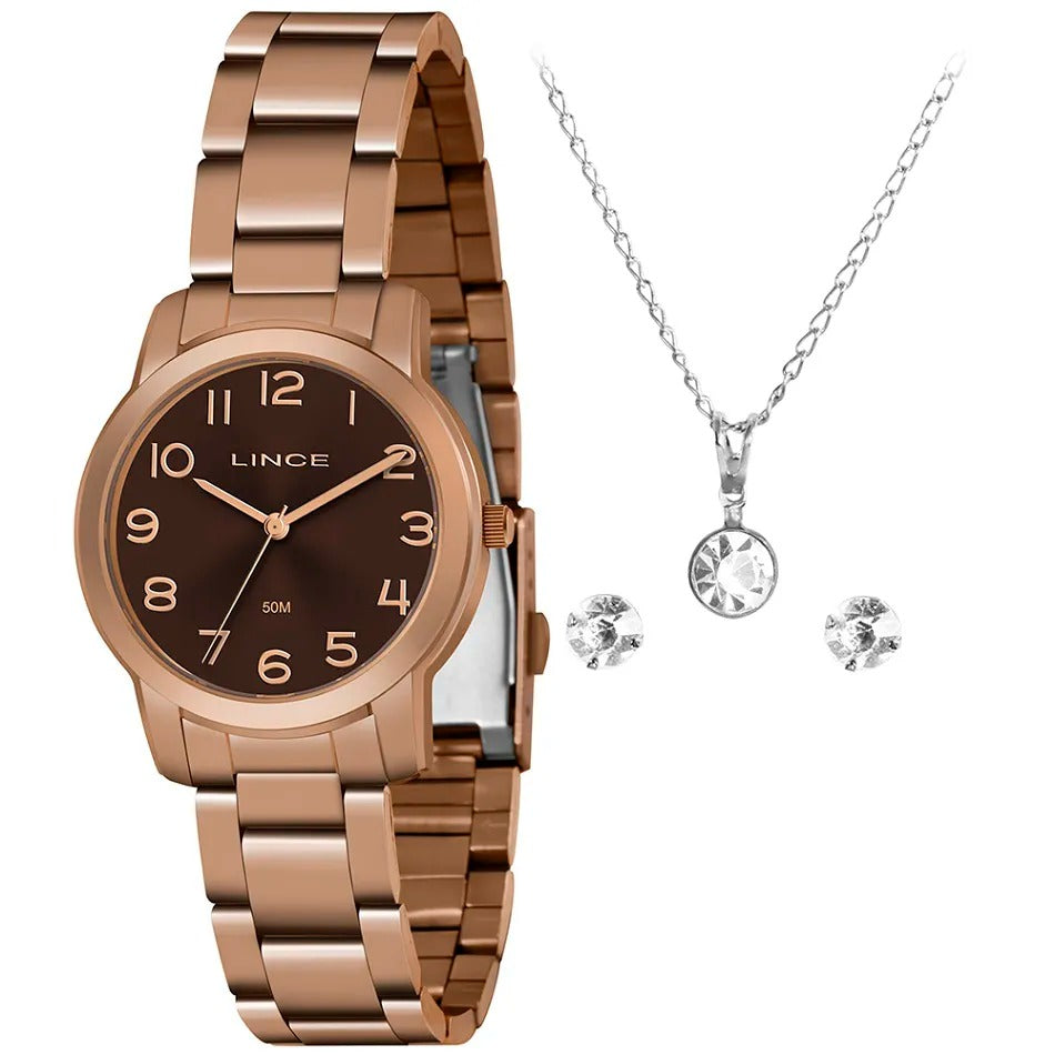 Relógio Lince Analógico Rosê