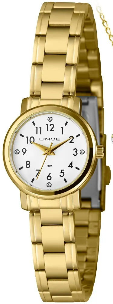 Relógio Lince Analógico Dourado