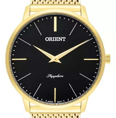 Relógio Orient Analógico Dourado Slim