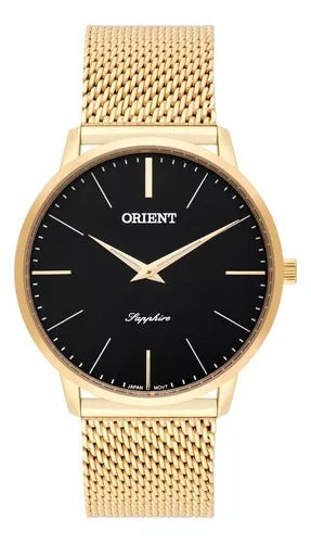 Relógio Orient Analógico Dourado Slim