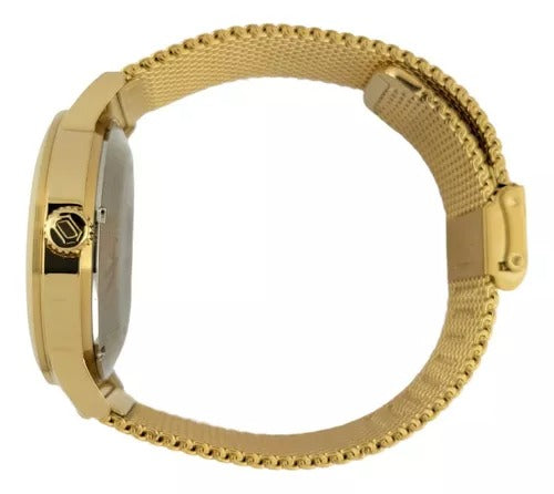 Relógio Orient Automático Dourado Pulseira Esteira