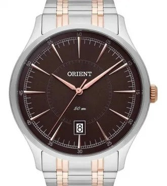 Relógio Oriente Analógico Bicolor