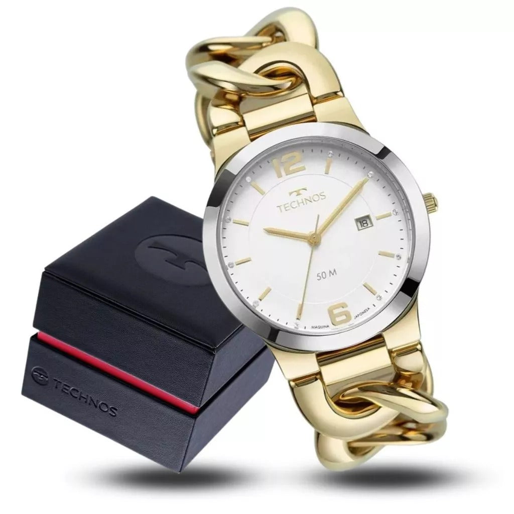 Relógio Technos Analógico Dourado