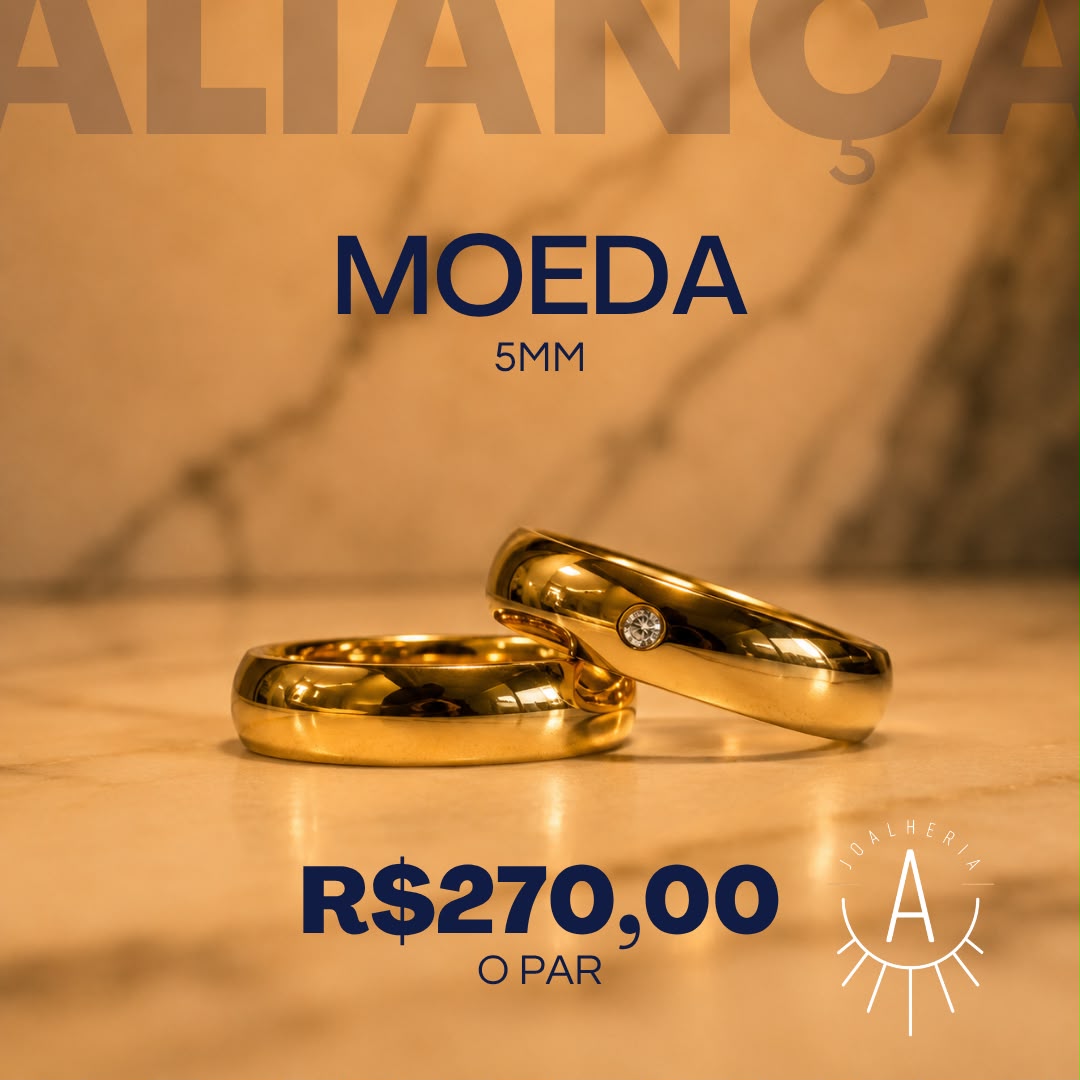Aliança Abaulada 5mm