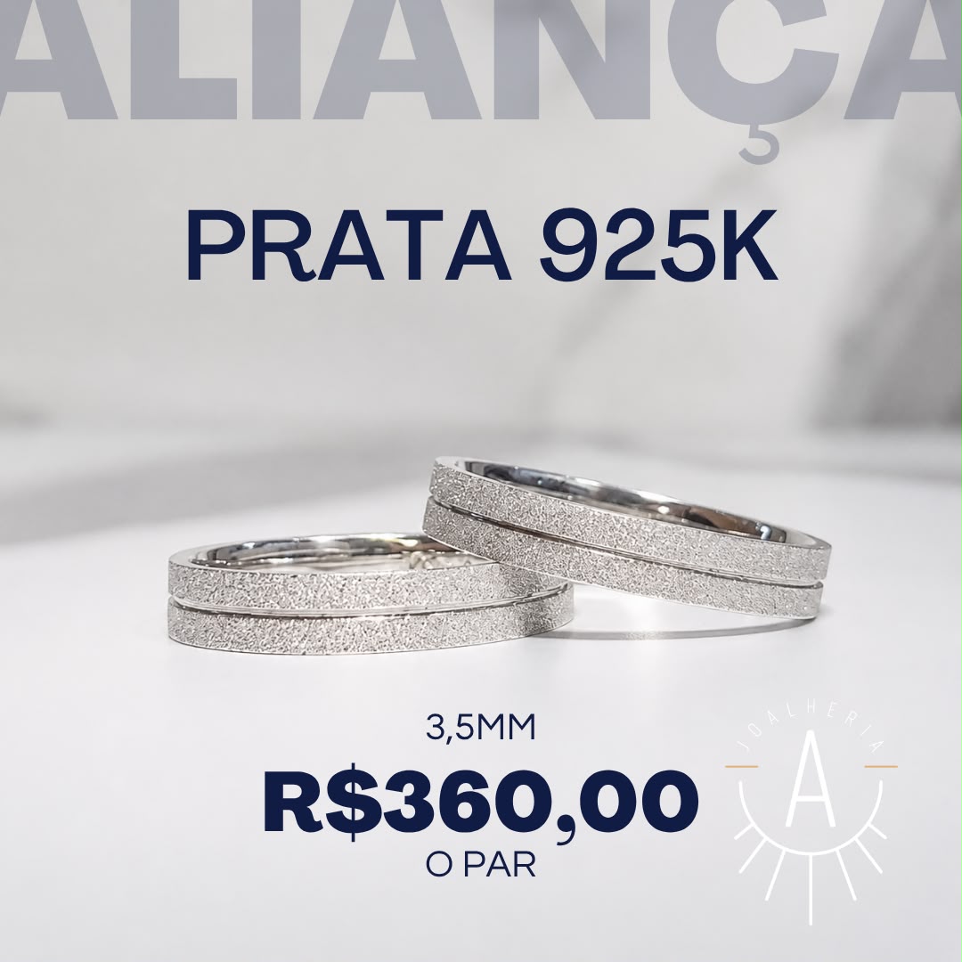 Aliança diamantada fio central