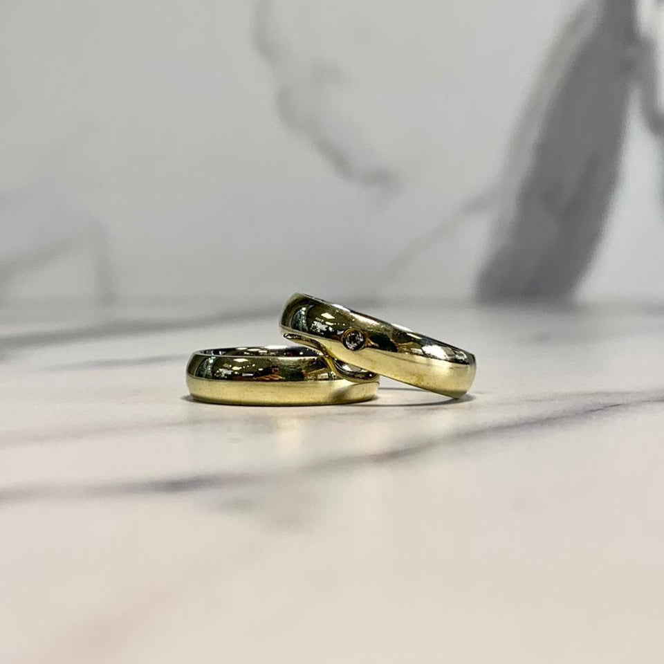 Aliança abaulada 5mm