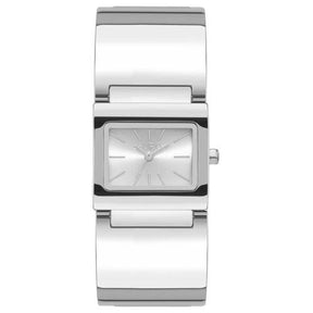 Relógio Euro Feminino  Bracelete Retangular Prateado