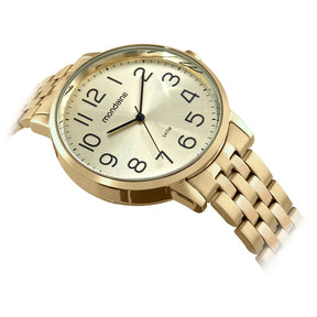 Kit Relógio Feminino Casual Dourado Com Semijoias
