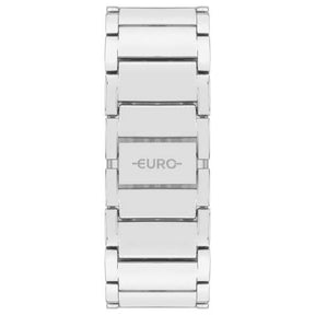 Relógio Euro Feminino  Bracelete Retangular Prateado