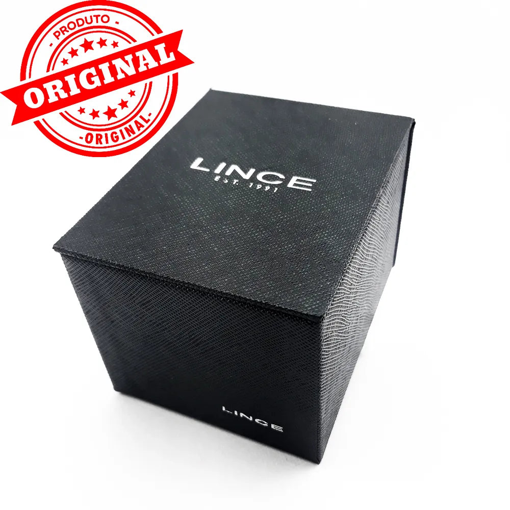 Relógio LINCE masculino analógico preto prata MRMM019L46 P1SX