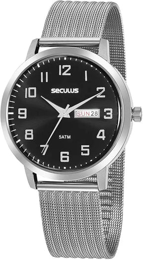 Relógio Seculus Analógico Prata