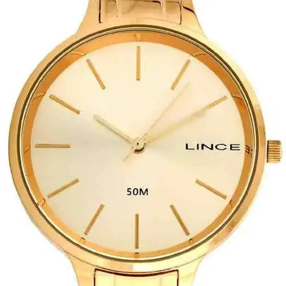 Relógio Lince Analógico Dourado