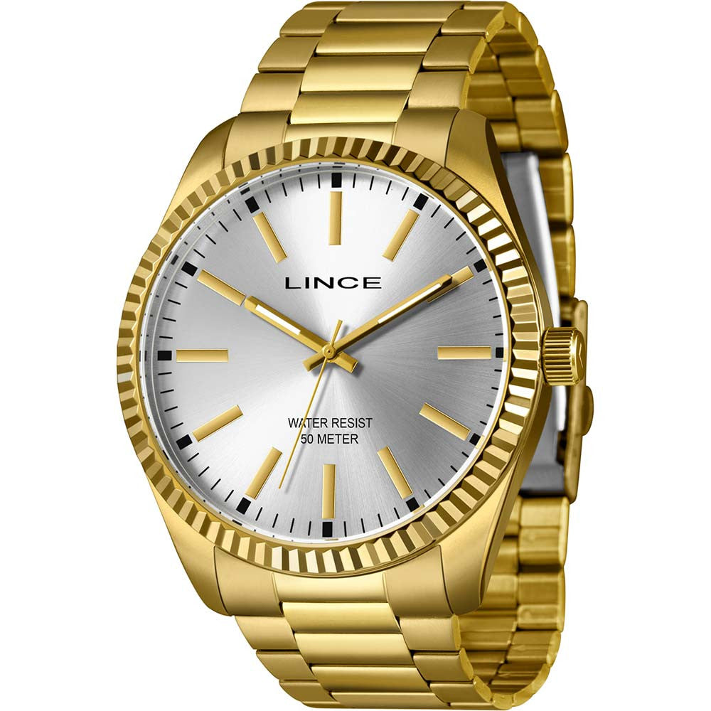 Relógio Lince Analógico Dourado