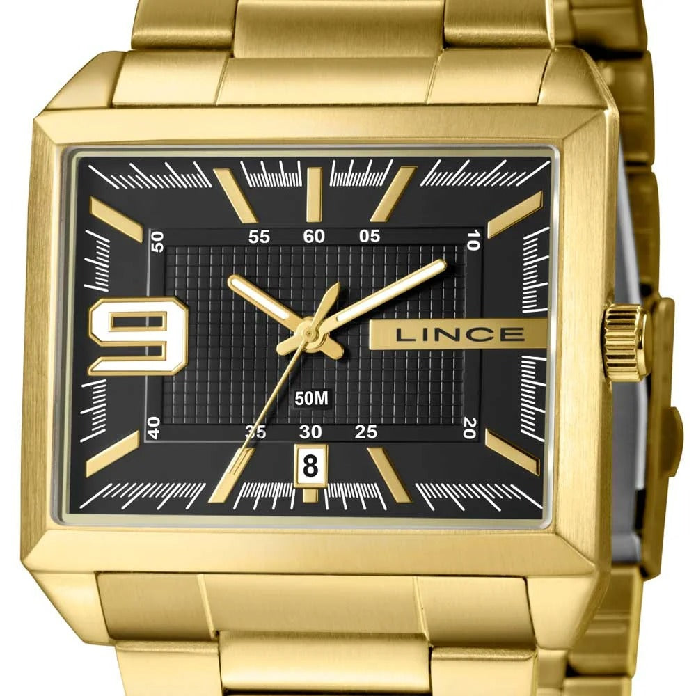 Relógio Lince Analógico Dourado