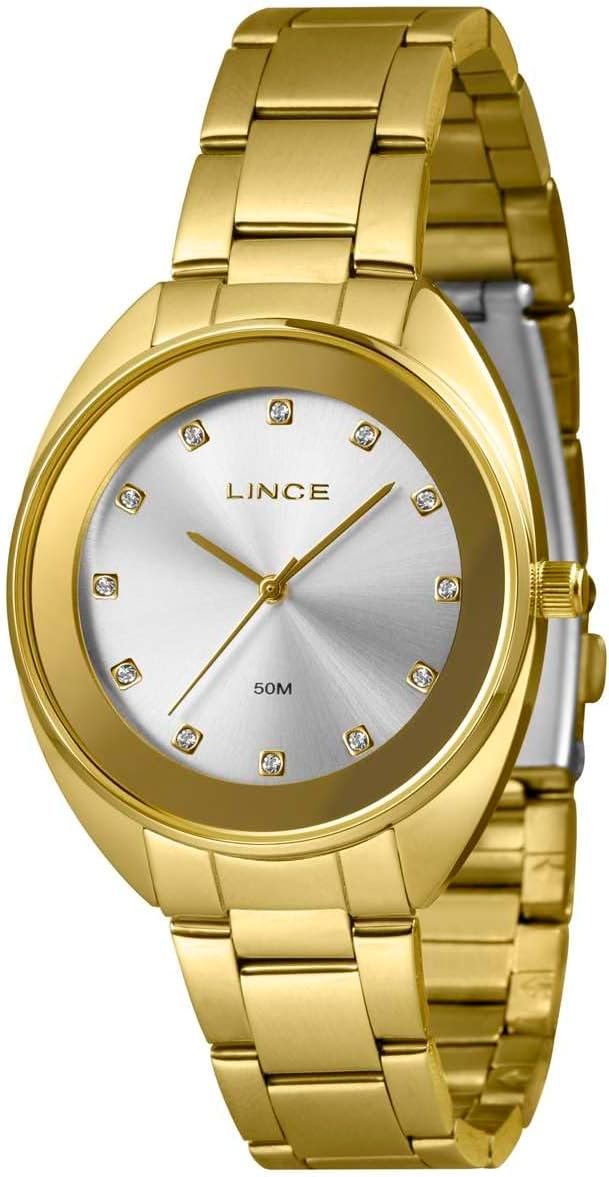 Relógio Lince Analógico Dourado