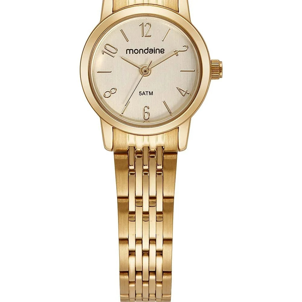 Relógio Mondaine Analógico Dourado