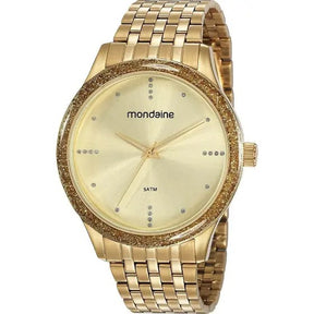 Relógio Mondaine Analógico Dourado