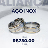 Aliança dois fio laterais