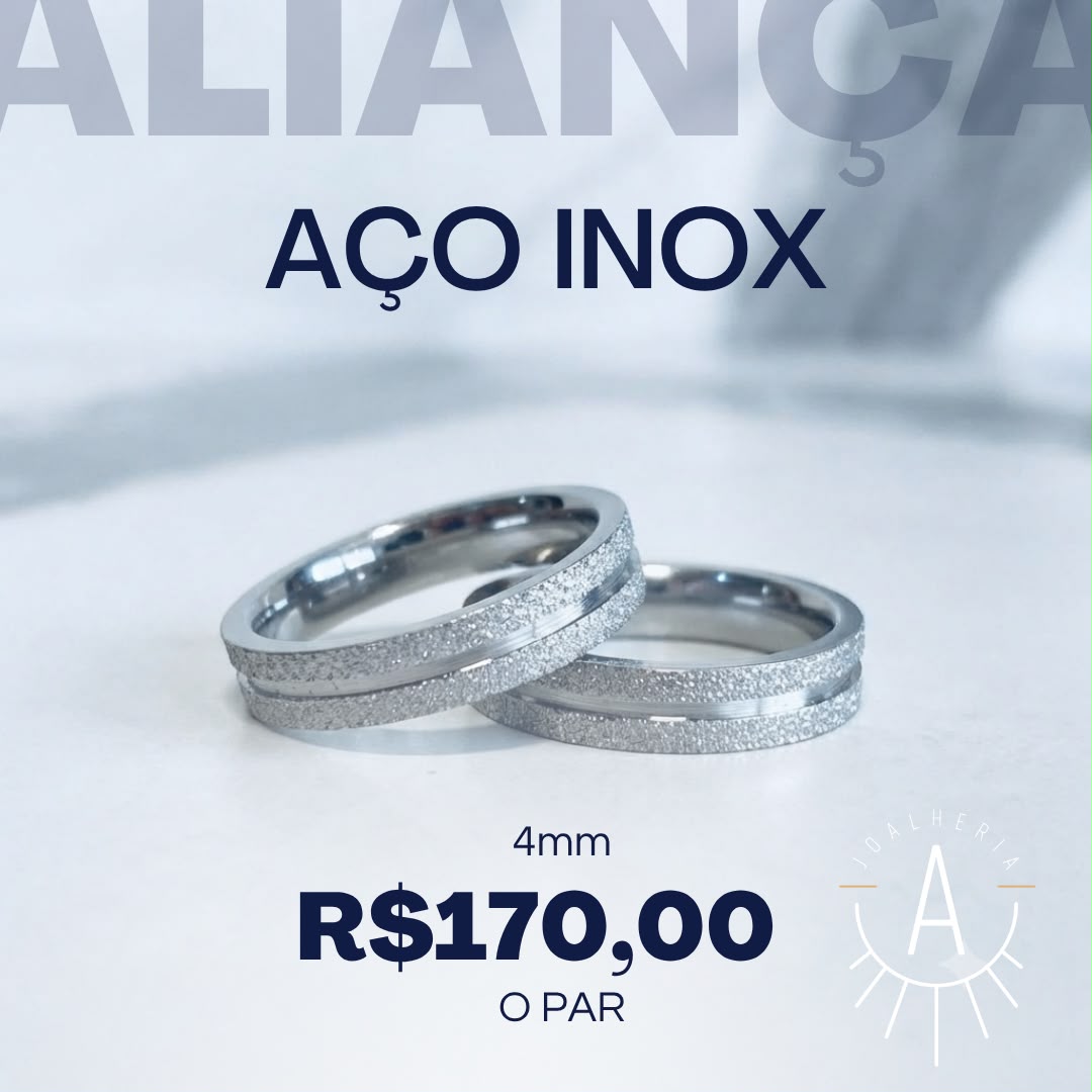Aliança diamantada fio central