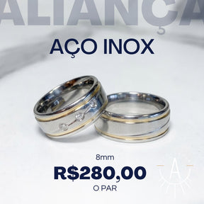 Aliança dois fio laterais