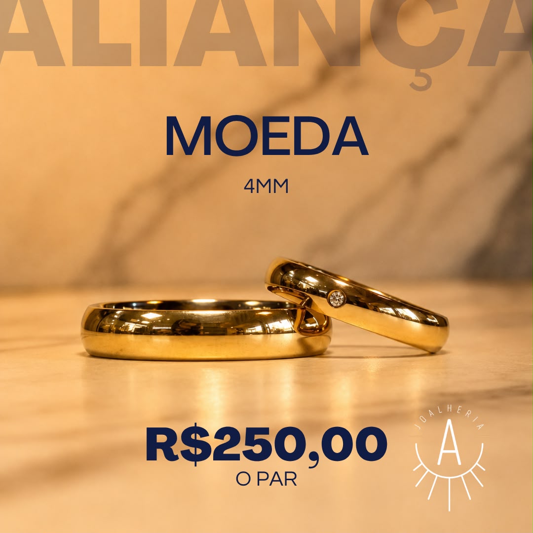 Aliança Abaulada 4MM