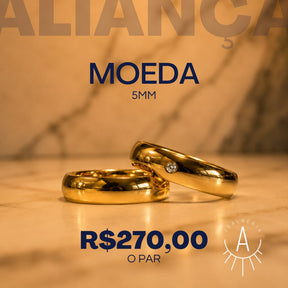 Aliança Abaulada 5mm