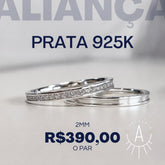 Aliança cravejada