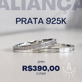 Aliança cravejada