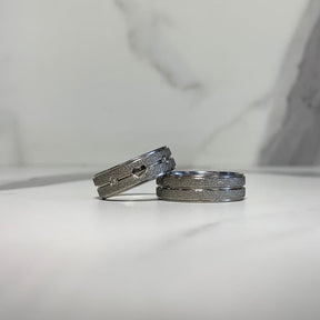 Aliança diamantada coração