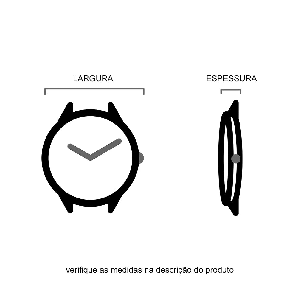 Relógio LINCE masculino analógico preto prata MRMM019L46 P1SX