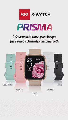Relógio Smartwatch X-watch Troca Pulseira Compatível Alexa Preto